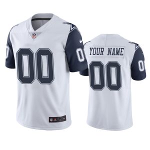 Dallas Cowboys Customized White Team Color Vapor Untouchable Limited Stitched NFL Jersey