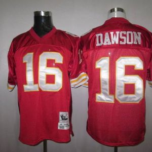 Mitchell And Ness Chiefs #16 Len Dawson Red Stitched Throwback Jersey