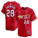 St. Louis Cardinals #28 Nolan Arenado Red 2024 City Connect Limited Stitched Jersey