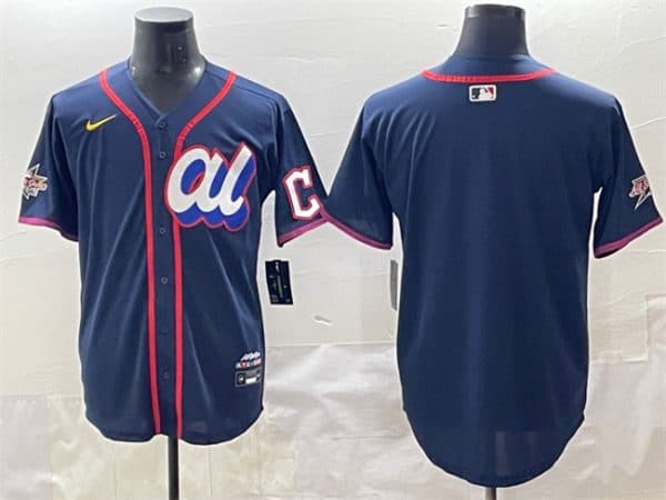 American League Cleveland Guardians Blank Navy 2025 All-Star Edition Limited Stitched Jersey