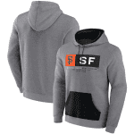 San Francisco Giants Heathered Gray Iconic Steppin Up Fleece Pullover Hoodie