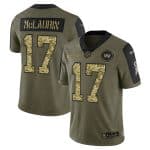 Washington Football Team #17 Terry McLaurin 2021 Olive Camo Salute To Service Limited Stitched Jersey