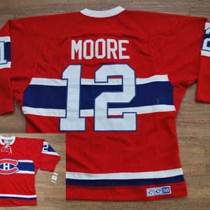 Canadiens #12 Dominic Moore Stitched Red CH CCM Throwback Jersey