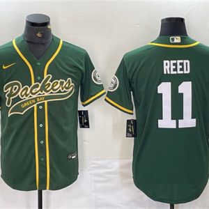 Green Bay Packers #11 Jayden Reed Green Cool Base Stitched Jersey