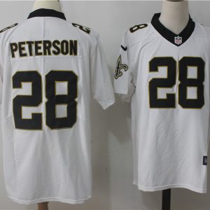 New Orleans Saints #28 Adrian Peterson White Stitched Vapor Untouchable Limited Nike Jersey