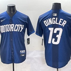 Detroit Tigers #13 Dillon Dingler 2024 Navy City Connect Cool Base Limited Stitched Jersey