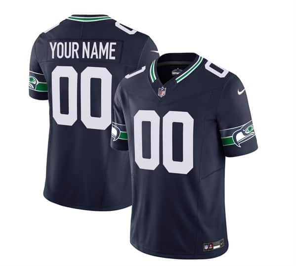 Seattle Seahawks Custom 2023 F.U.S.E. Navy Limited Stitched Jersey
