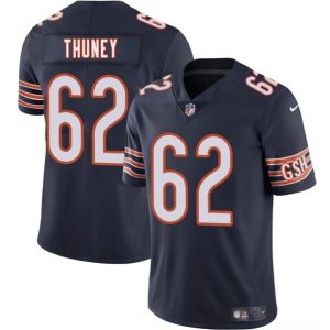 Chicago Bears #62 Joe Thuney Navy 2025 Vapor Stitched Jersey