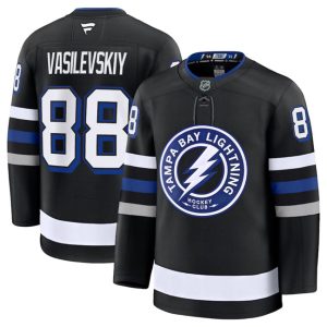 Tampa Bay Lightning #88 Andrei Vasilevskiy Black 2024-25 Alternate Stitched Jersey