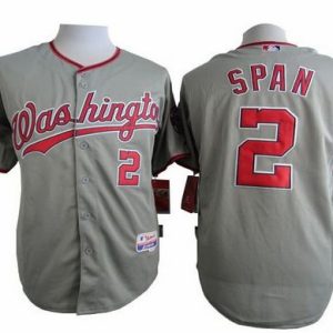 Nationals #2 Denard Span Grey Cool Base Stitched Jersey