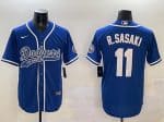 Los Angeles Dodgers Custom Royal With Patch Cool Base Stitched Jersey