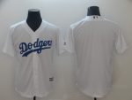 Los Angeles Dodgers White Blank Cool Base Stitched Jersey