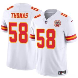 Kansas City Chiefs #58 Derrick Thomas White 2024 F.U.S.E Vapor Untouchable Limited Stitched Jersey
