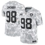 Las Vegas Raiders #98 Maxx Crosby Arctic Camo 2024 F.U.S.E. Salute To Service Limited Stitched Jersey