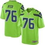 Seahawks #76 Germain Ifedi Green Stitched Limited Rush Nike Jersey