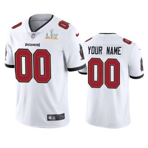 Tampa Bay Buccaneers Customized Custom White 2021 Super Bowl LV Limited Stitched Jersey