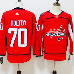 Washington Capitals #70 Braden Holtby Red Stitched Adidas Jersey