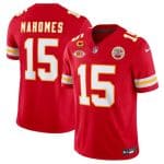 Kansas City Chiefs #15 Patrick Mahomes Red 2024 F.U.S.E. With "NKH" Patch And 4-Star C Patch Vapor Untouchable Limited Stitched Jersey