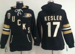 Anaheim Ducks #17 Ryan Kesler Black Old Time Heidi NHL Hoodie