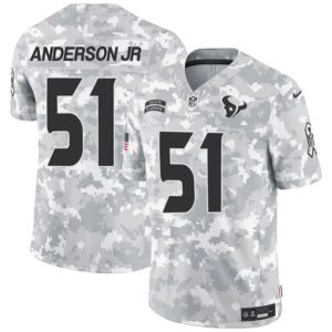 Houston Texans #51 Will Anderson Jr Arctic Camo 2024 F.U.S.E. Salute To Service Limited Stitched Jersey