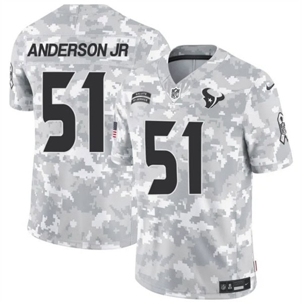 Houston Texans #51 Will Anderson Jr Arctic Camo 2024 F.U.S.E. Salute To Service Limited Stitched Jersey