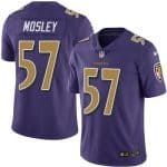 Ravens #57 C.J. Mosley Purple Stitched Limited Rush Nike Jersey