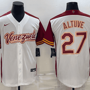 Venezuela #27 Jos¨¦ Altuve 2023 White World Classic Stitched Jersey