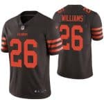 Cleveland Browns #26 Greedy Williams Brown Color Rush Limited Stitched Jersey