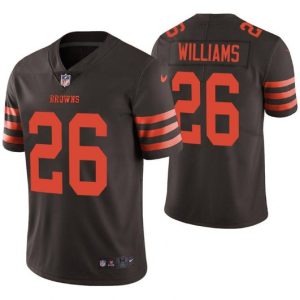 Cleveland Browns #26 Greedy Williams Brown Color Rush Limited Stitched Jersey