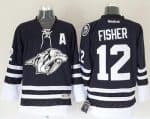 Predators #12 Mike Fisher Blue Third Stitched Jersey