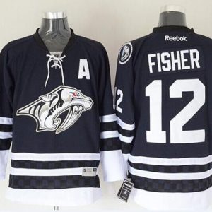 Predators #12 Mike Fisher Blue Third Stitched Jersey