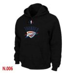 Mens Oklahoma City Thunder Black Pullover Hoodie 2