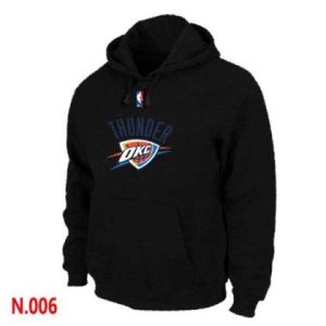 Mens Oklahoma City Thunder Black Pullover Hoodie 2