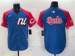 National League Cincinnati Reds Team Big Logo Blue Red Alternate 2025 All-Star Edition Limited Stitched Jersey
