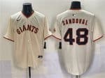 San Francisco Giants #48 Pablo Sandoval Cream 2024 Home Limited Stitched Jersey