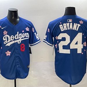 Los Angeles Dodgers Front #8 Back #24 Kobe Bryant Royal 2025 Tokyo Series Limited Stitched Jersey