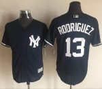 Yankees #13 Alex Rodriguez Navy Blue New Cool Base Stitched Jersey