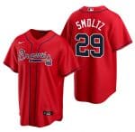 Atlanta Braves #29 John Smoltz Red Cool Base Stitched Jersey