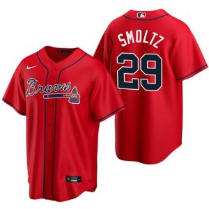 Atlanta Braves #29 John Smoltz Red Cool Base Stitched Jersey