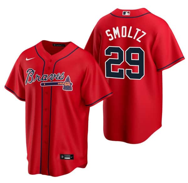 Atlanta Braves #29 John Smoltz Red Cool Base Stitched Jersey