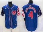 Chicago Cubs #4 Pete Crow-Armstrong Royal 2025 Independence Day Vapor Premier Limited Stitched Jersey