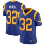 Los Angeles Rams #32 Eric Weddle Blue Vapor Untouchable Limited Stitched Jersey