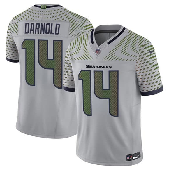 Seattle Seahawks #14 Sam Darnold Gray 2025 F.U.S.E. ¡°Rivalries¡± Vapor Untouchable Limited Football Stitched Jersey