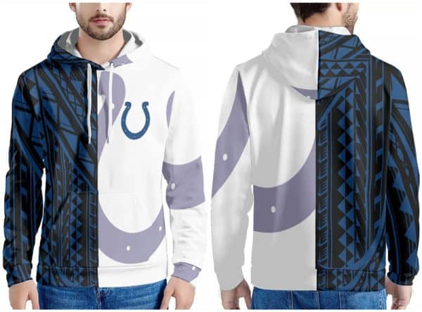 Indianapolis Colts Blue Black White Pullover Hoodie