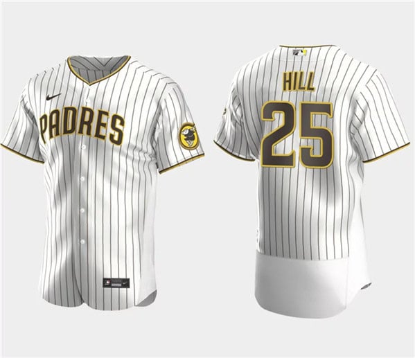 San Diego Padres #25 Tim Hill White Flex Base Stitched Jersey