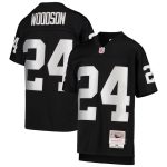 Mitchell Ness Raiders #24 Charles Woodson 1998 Black Stitched Jersey