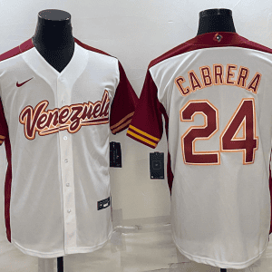 Venezuela #24 Miguel Cabrera 2023 White World Classic Stitched Jersey