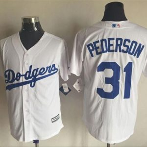 Dodgers #31 Joc Pederson White New Cool Base Stitched Jersey