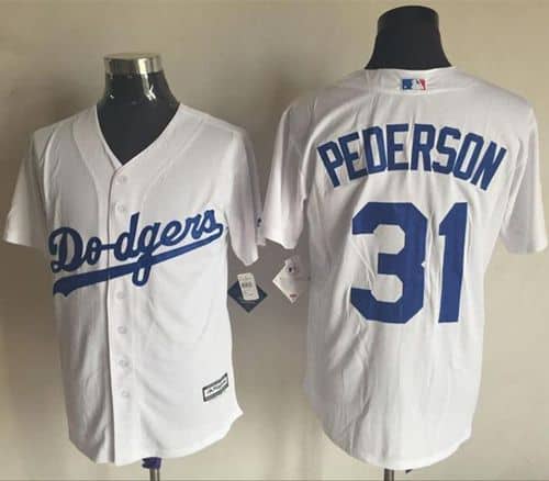 Dodgers #31 Joc Pederson White New Cool Base Stitched Jersey