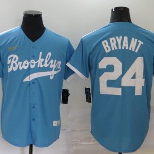 Los Angeles Dodgers Blue #24 Kobe Bryant Throwback Cool Base Stitched Jersey